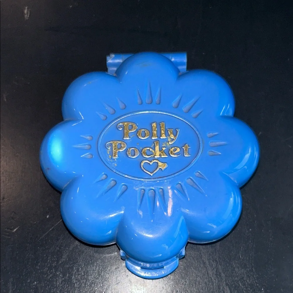 Vintage Polly Pocket Blue Flower Compact 1990 - Picture 1 of 10